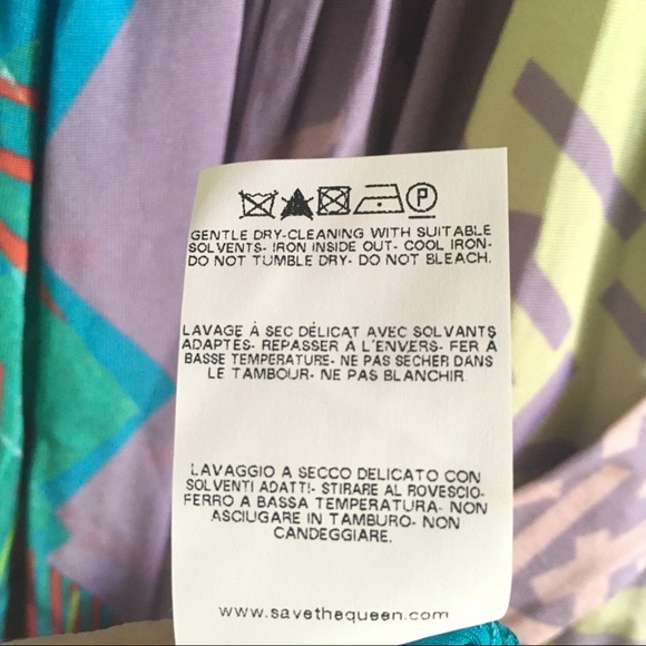 Save The Queen Italy Small Multicolor Dress $295 - Picture 5 of 7